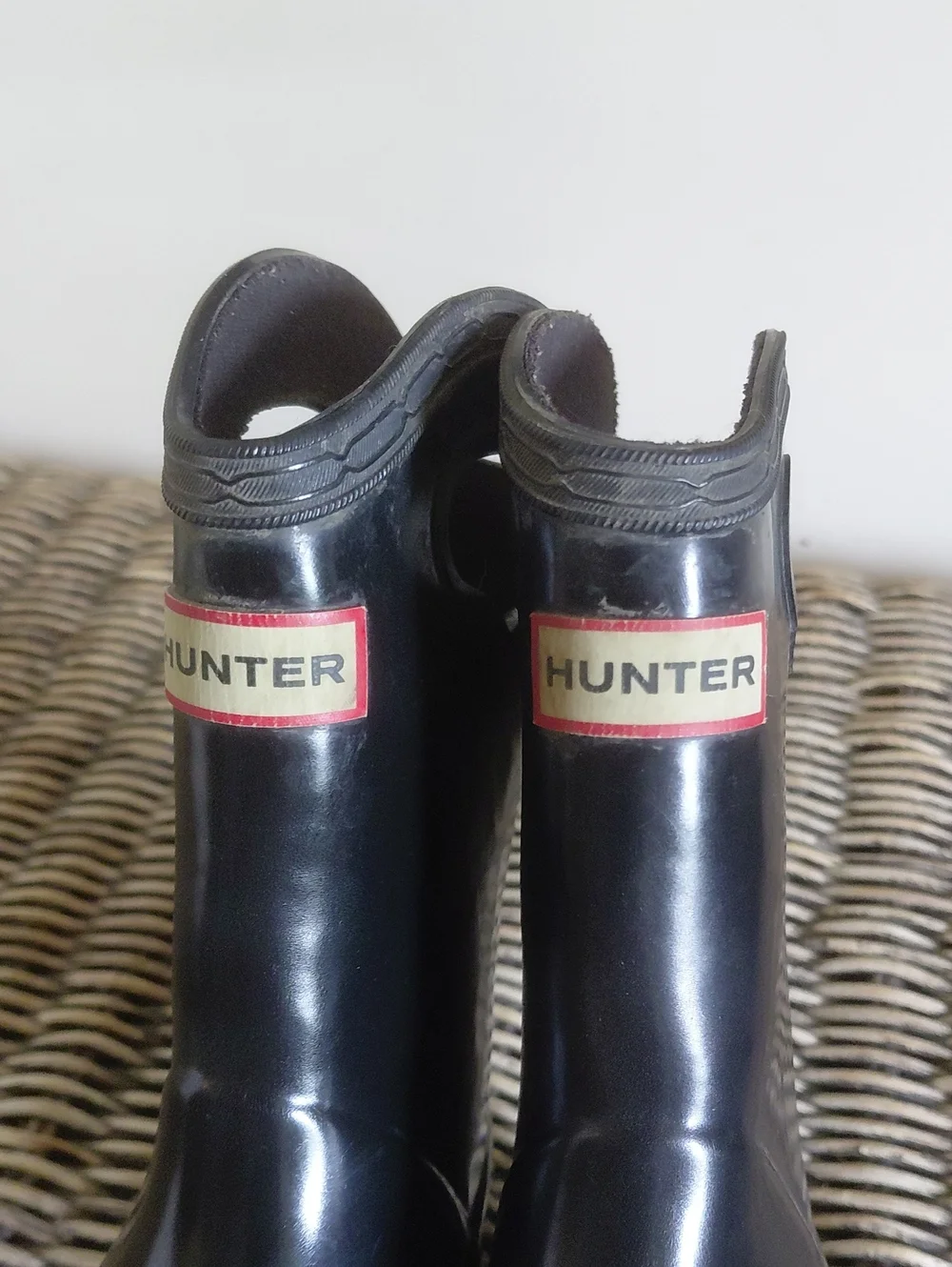 Hunter Kids Black Pull-On Rain Boots
